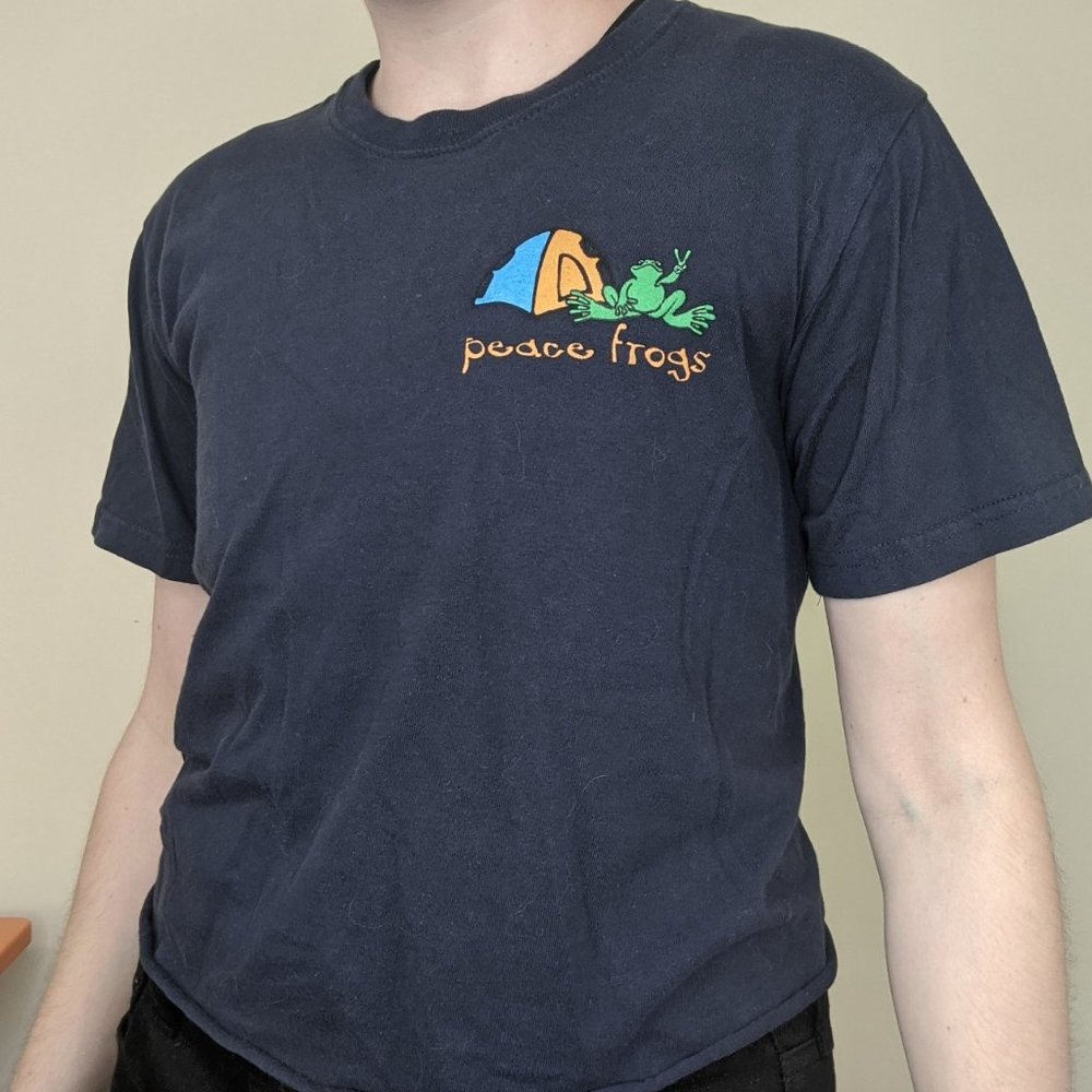 Vintage Camping Peace Frogs T Shirt